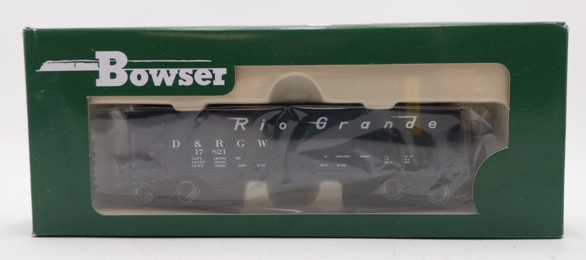 Bowser 41268 HO Scale D&RGW 70 Ton 12 Panel Hopper Car #17821