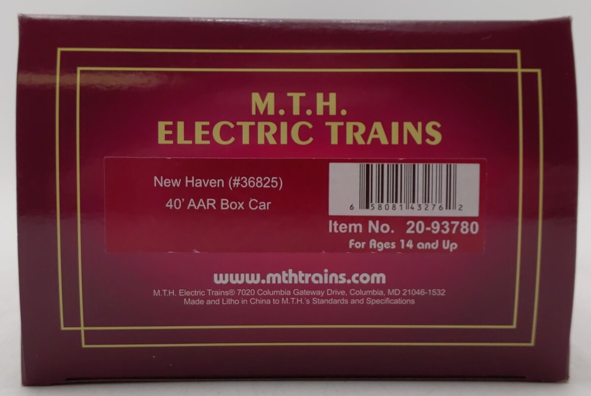 MTH 20-93780 O New Haven Premier 40' AAR Boxcar #36825