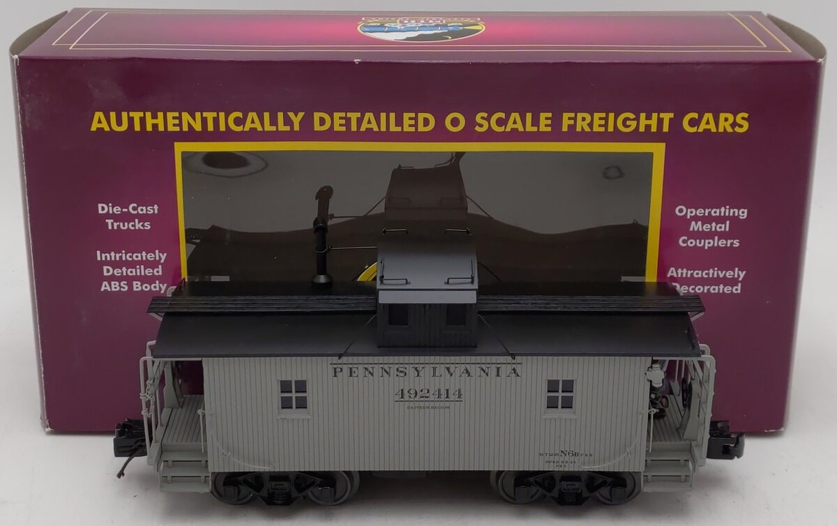 MTH 20-91646 O Pennsylvania Premier N-6b Caboose w/Operating Signal Man #492414 EX/Box