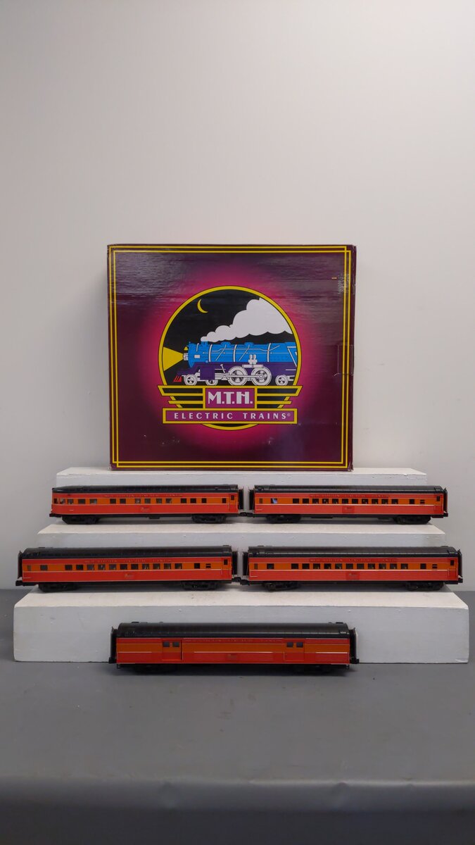 MTH 20-65298 O SP Lines 70' Streamlined Ribbed Passenger Set (Set of 5)
