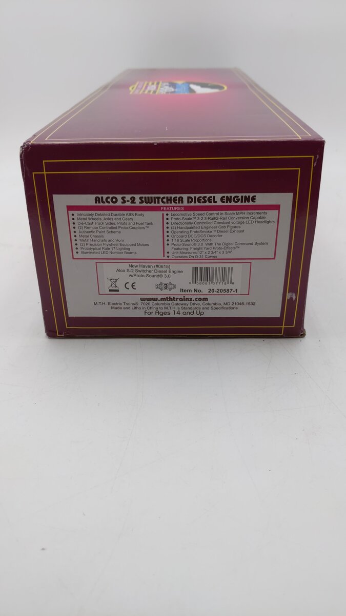 MTH 20-20587-1 New Haven Alco S-2 Switcher Diesel w/ P-S 3.0 #0615