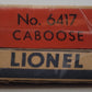 Lionel 6417 Vintage O Pennsylvania N5C "New York Zone" Caboose #536417 EX/Box