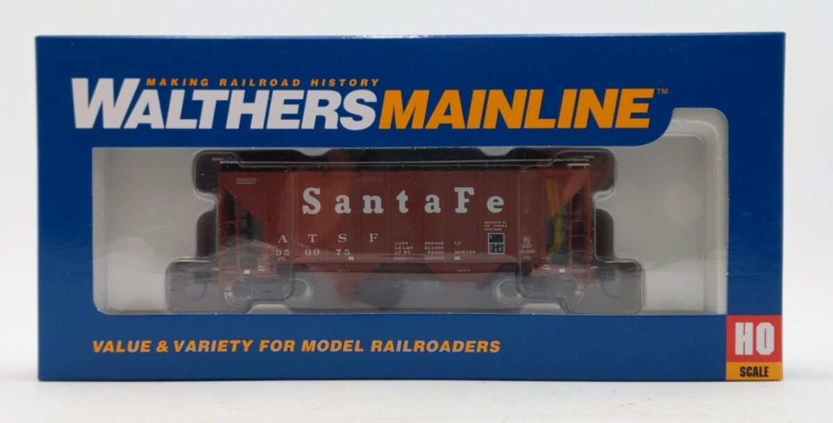 Walthers 910-7101 HO Scale ATSF 37' Covered Hopper Car #350075