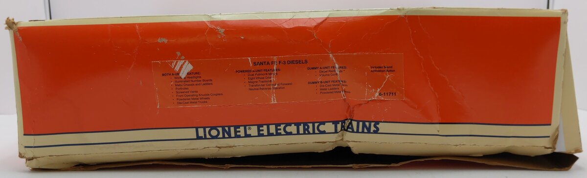 Lionel 6-11711 O Gauge Santa Fe F-3 ABA Diesel Locomotive Set #8100 with RS VG/Box