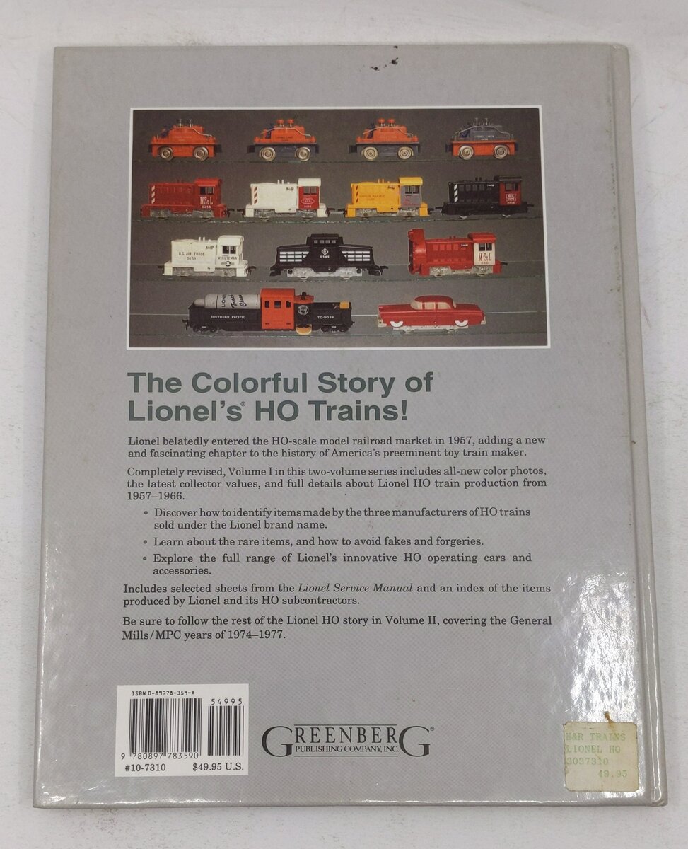Greenberg's Guide to Lionel Ho: 1957-66 Vol.1 Hardcover Book By George J. Horan VG