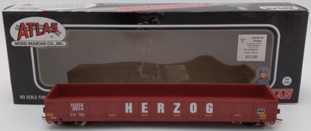 Atlas 20005441 HO Herzog Trainman® Evans 52'6" Gondola #3914