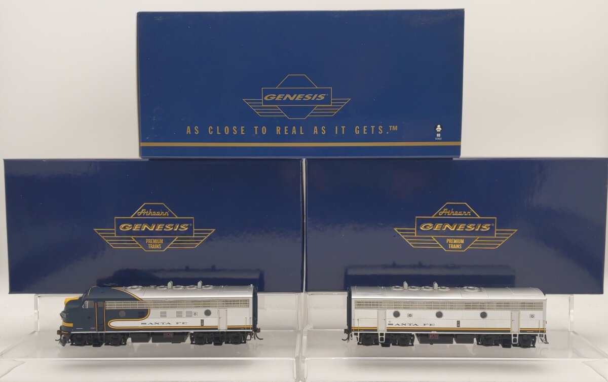 Athearn G22852 HO Santa Fe/Freight F7 A/B Diesel Loco w/DCC & Sound #338L/#338B