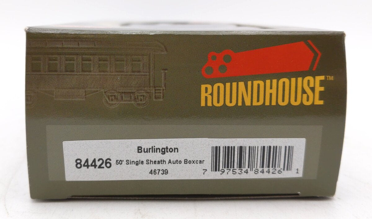 Roundhouse 84426 HO Burlington RTR 50' Single Sheath Boxcar #46739