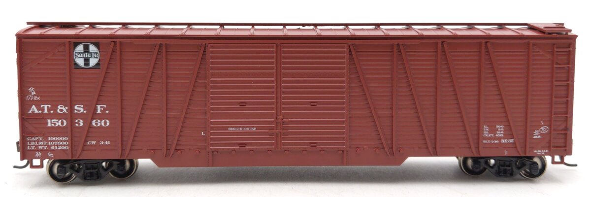 Roundhouse 84435 HO Santa Fe RTR 50' Single Sheath Boxcar #150360