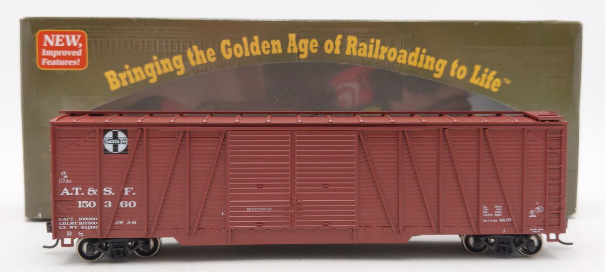 Roundhouse 84435 HO Santa Fe RTR 50' Single Sheath Boxcar #150360