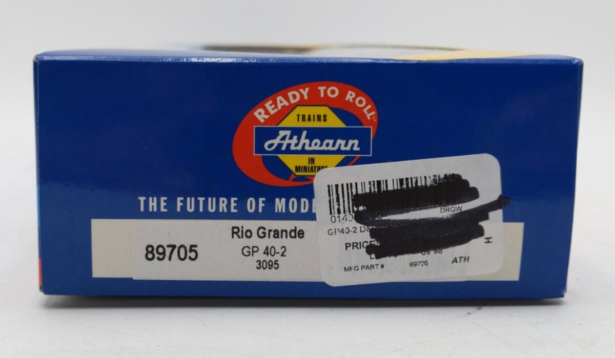 Athearn 89705 HO Scale Rio Grande GP 40-2 Diesel Locomotive #3095 LN/Box