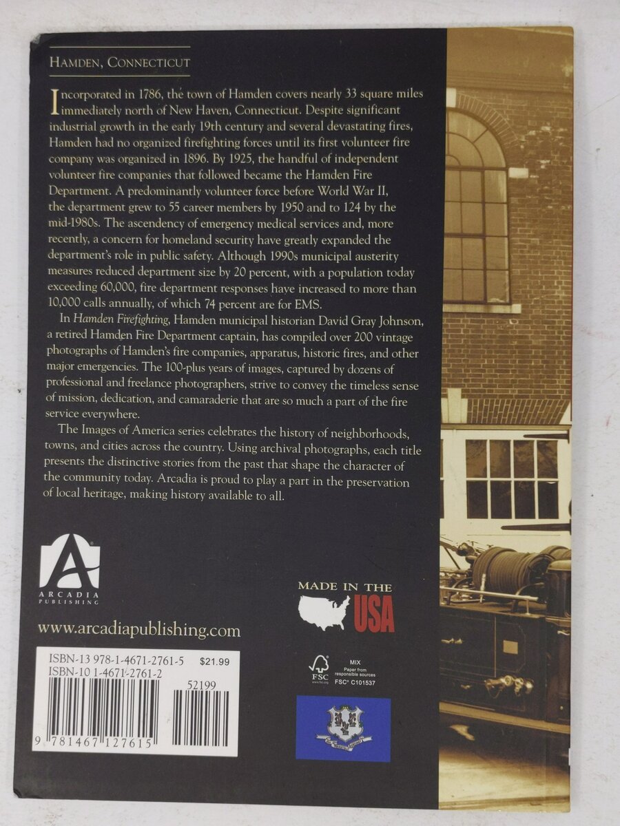 Hamden Firefighting Paperback Book By David Gray Johnson VG