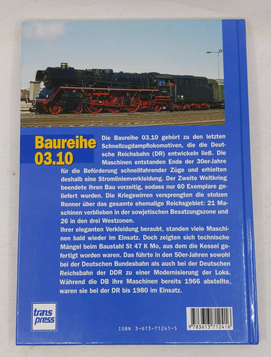 Baureihe 03.10. transpress Fahrzeugportrait Hardcover Book By Ulrich Walluhn EX