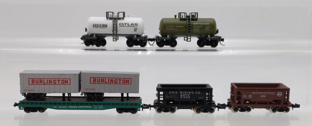 Atlas Assorted N Scale Freight Cars: 50500, 1082, 2308, 78564 & 63846 [5] EX
