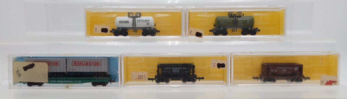 Atlas Assorted N Scale Freight Cars: 50500, 1082, 2308, 78564 & 63846 [5] EX