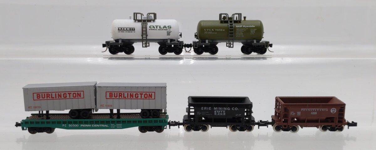 Atlas Assorted N Scale Freight Cars: 50500, 1082, 2308, 78564 & 63846 [5] EX