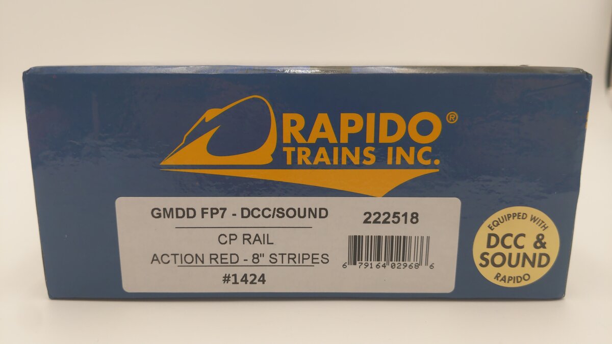 Rapido Trains 222518 HO Scale Canadian Pacific Diesel Locomotive #1424 w/DCC