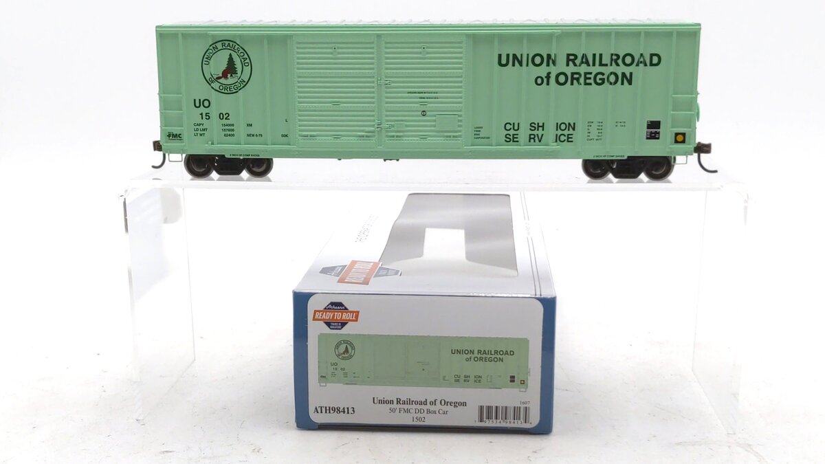 Athearn 98413 HO Union Railroad of Oregon 50' FMC Offset Double Door Box #1502