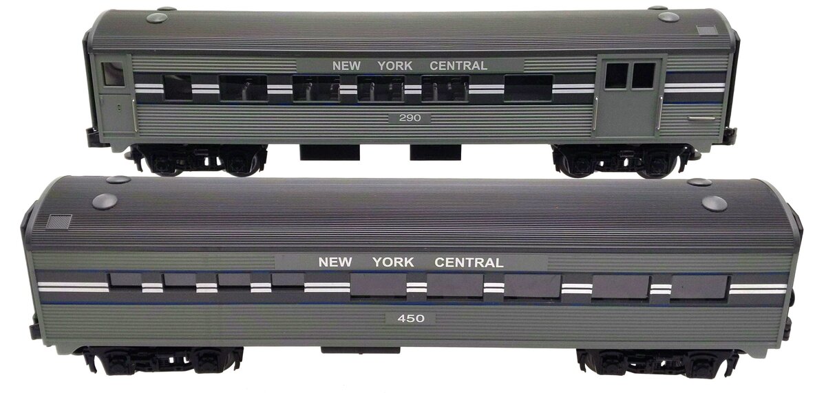 MTH 30-6024 O NYC RailKing O-27 Streamlined Combo/Diner Passenger Set (Set of 2) LN/Box