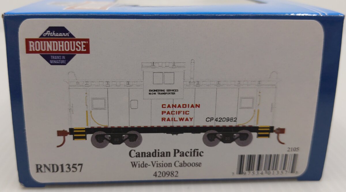 Roundhouse RND1357 HO Canadian Pacific Wide Vision Caboose #420982