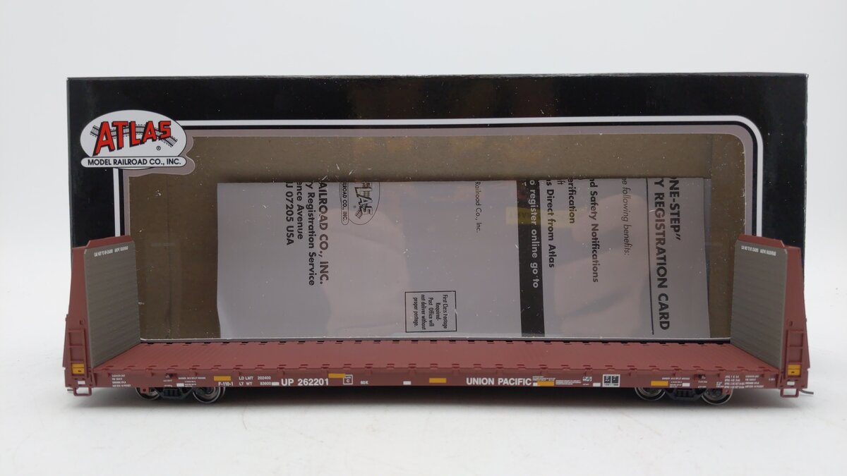 Atlas 20005081 HO Scale Bulkhead Union Pacific Flat Car #262201