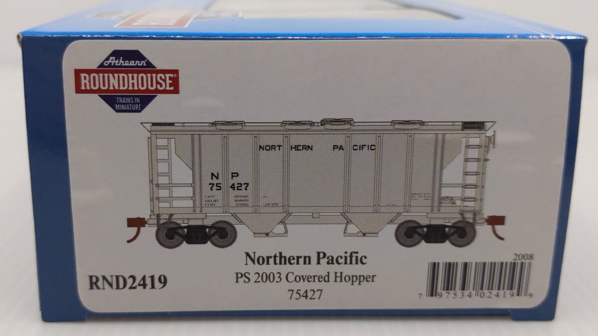 Roundhouse RND2419 HO Northern Pacific PS-2 2003 2-Bay Covered Hopper #75427