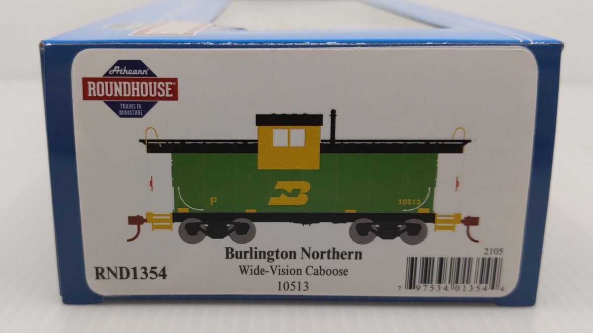 Roundhouse RND1354 HO Burlington Northern Wide Vision Caboose #10513