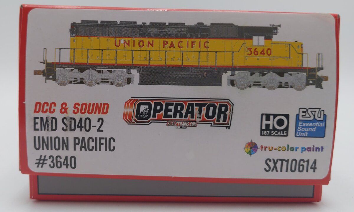 Scale Trains SXT10614 HO UP EMD SD40-2 Diesel Locomotive w/ DCC & Sound #3640 NIB