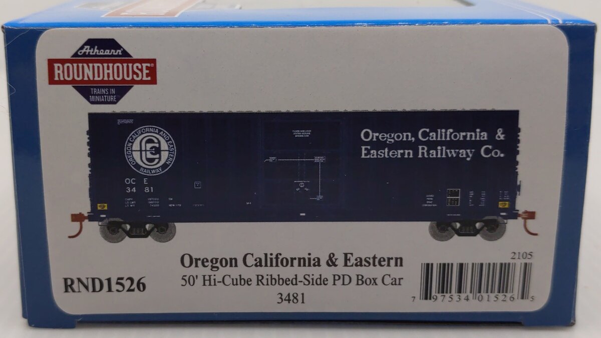 Roundhouse RND1526 HO OCE 50' Exterior Post High Cube Plug Boxcar #3481