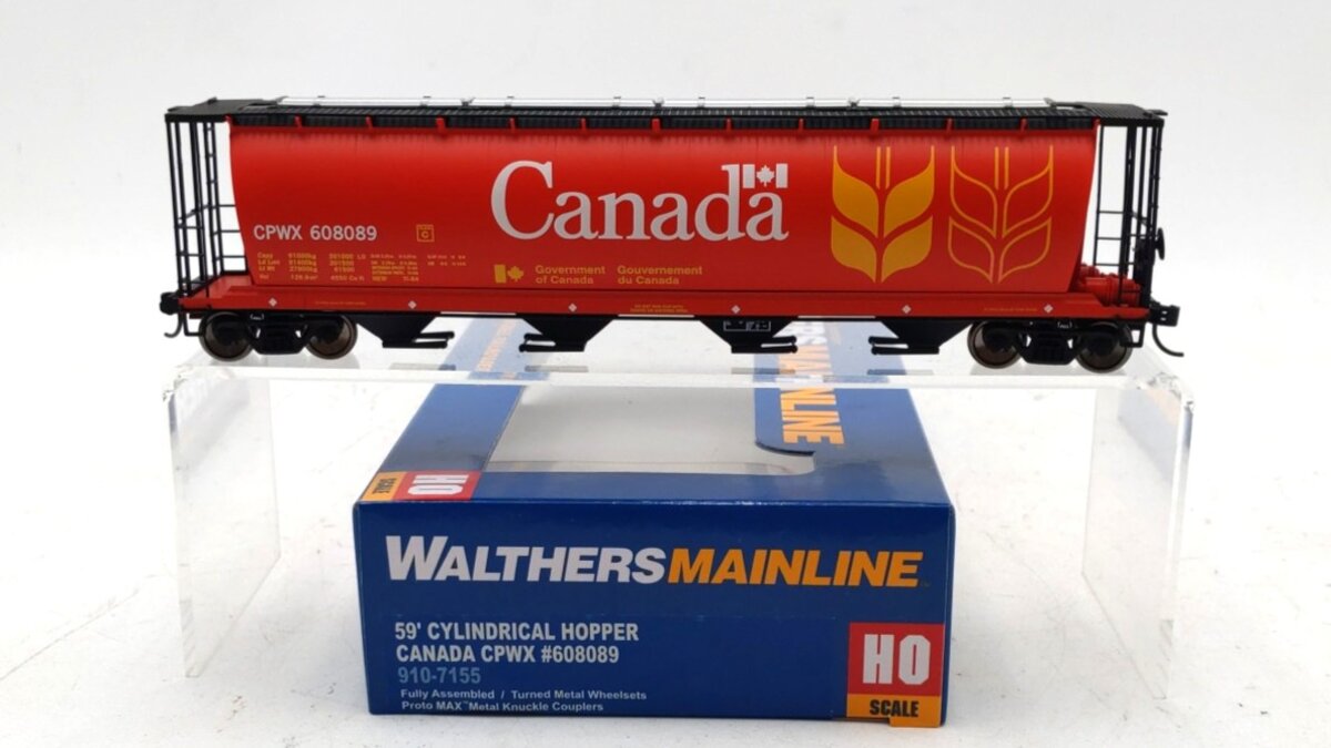 Walthers 910-7155 HO Scale Canadian Wheat Board 59' Cylindrical Hopper #608089
