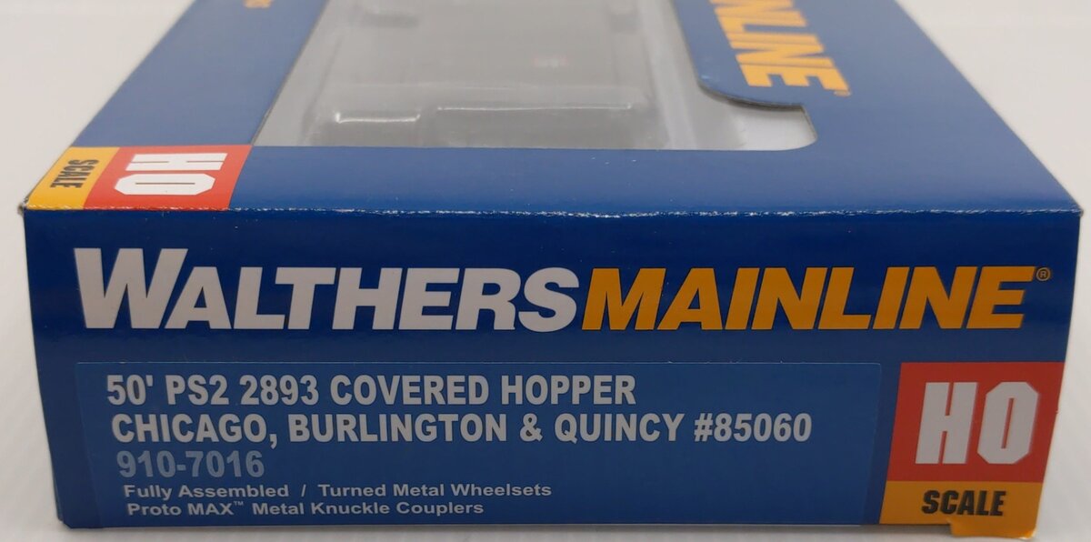 Walthers 910-7016 HO Chicago Burlington &Quincy 50' PS-2 Covered Hopper #85060