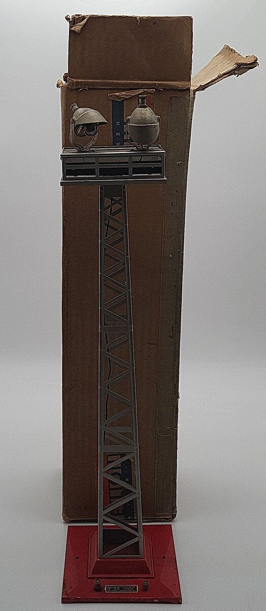 Lionel 92 Vintage Standard Gauge Tall Dual Light Floodlight Tower VG/Box