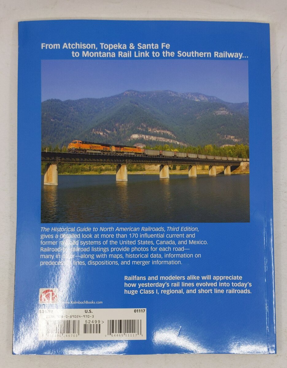 The Historical Guide to North American Railroads -- 3rd Edition Paperback Book VG
