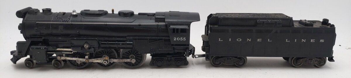 Lionel 2055 Vintage O 4-6-4 Hudson Steam Locomotive with 6026W Tender VG