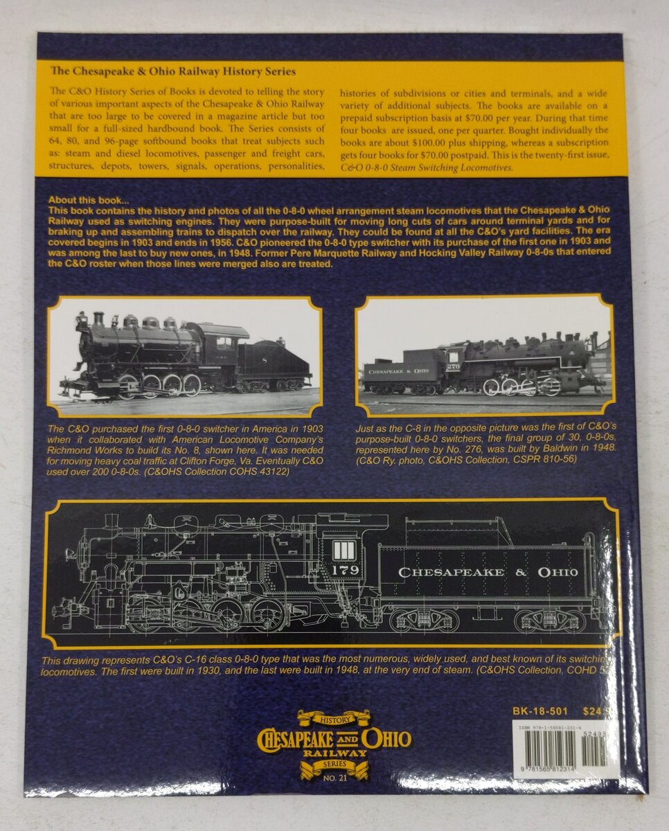 Chesapeake & Ohio History Series #21 Paperback Book By Jr. Thomas W. Dixon EX