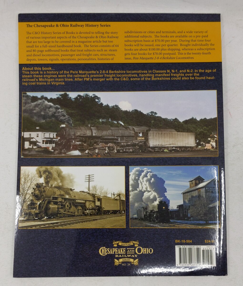 Chesapeake & Ohio Railway Series #24 Paperback Book By Jim Kehn EX