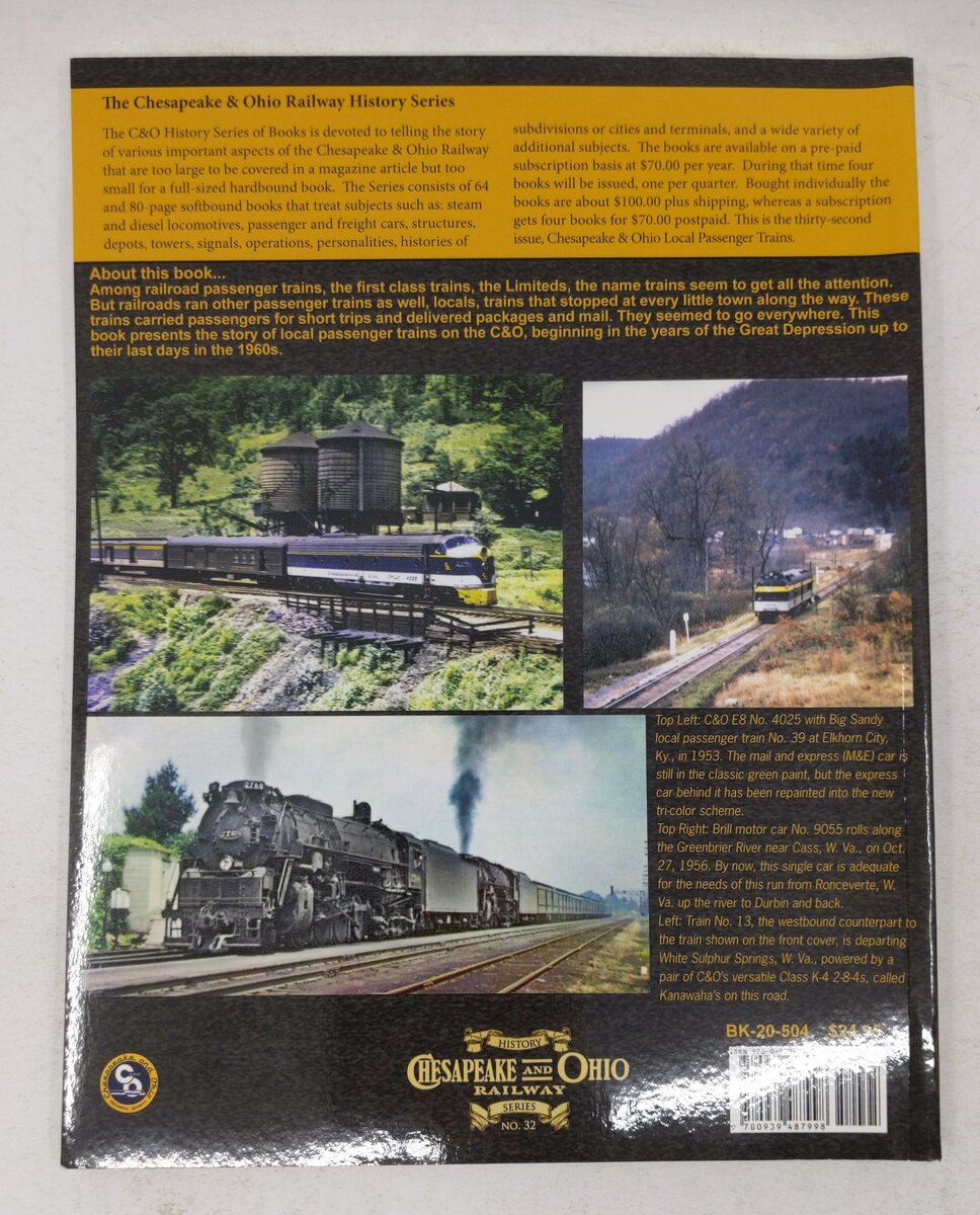 Chesapeak & Ohio Railway Series #32 Paperback Book By Karen Parker EX