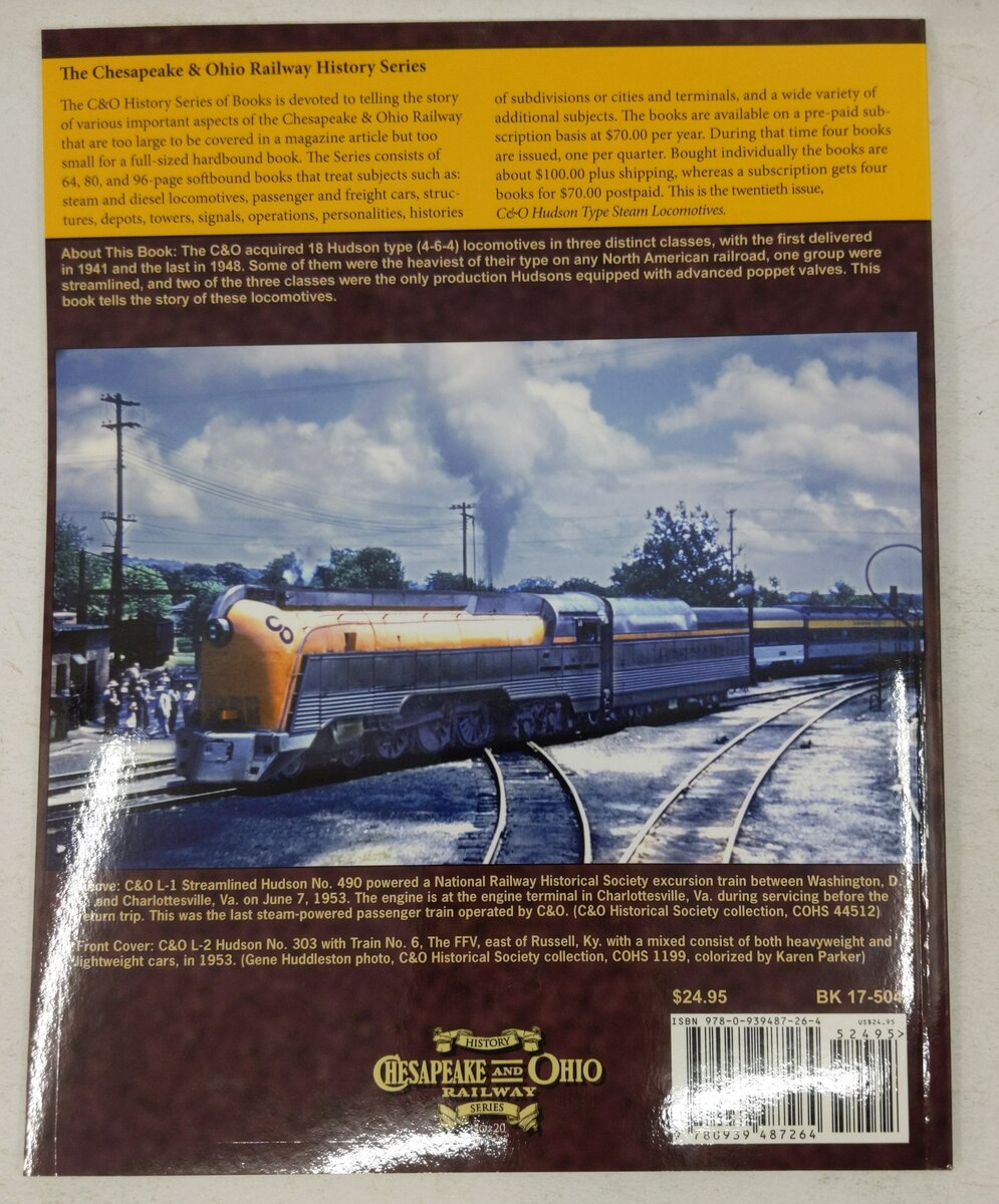 Chesapeake & Ohio History Series #20 Paperback Book By Karen Parker EX