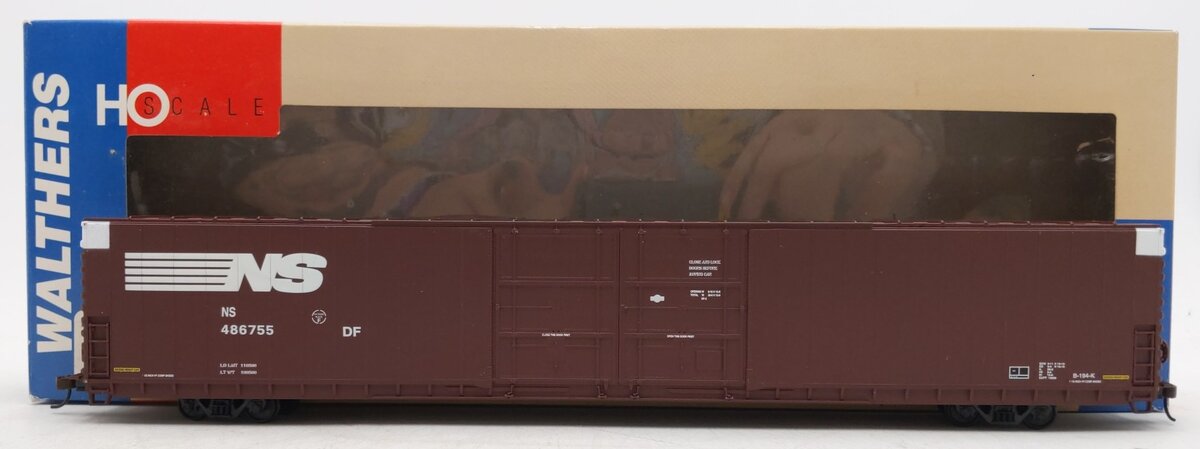 Walthers 932-3515 HO NS Pullman Standard 86' Hi-Cube Box Car #486755 LN/Box