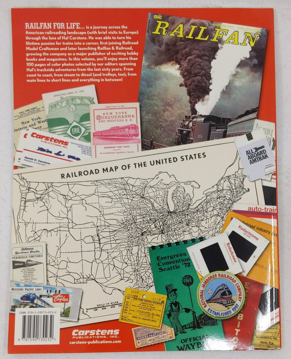 Railfan for Life Paperback Book By Phyllis Carstens EX