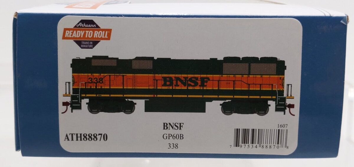 Athearn 88870 HO Burlington Northern & Santa Fe RTR GP60B Diesel Locomotive #338