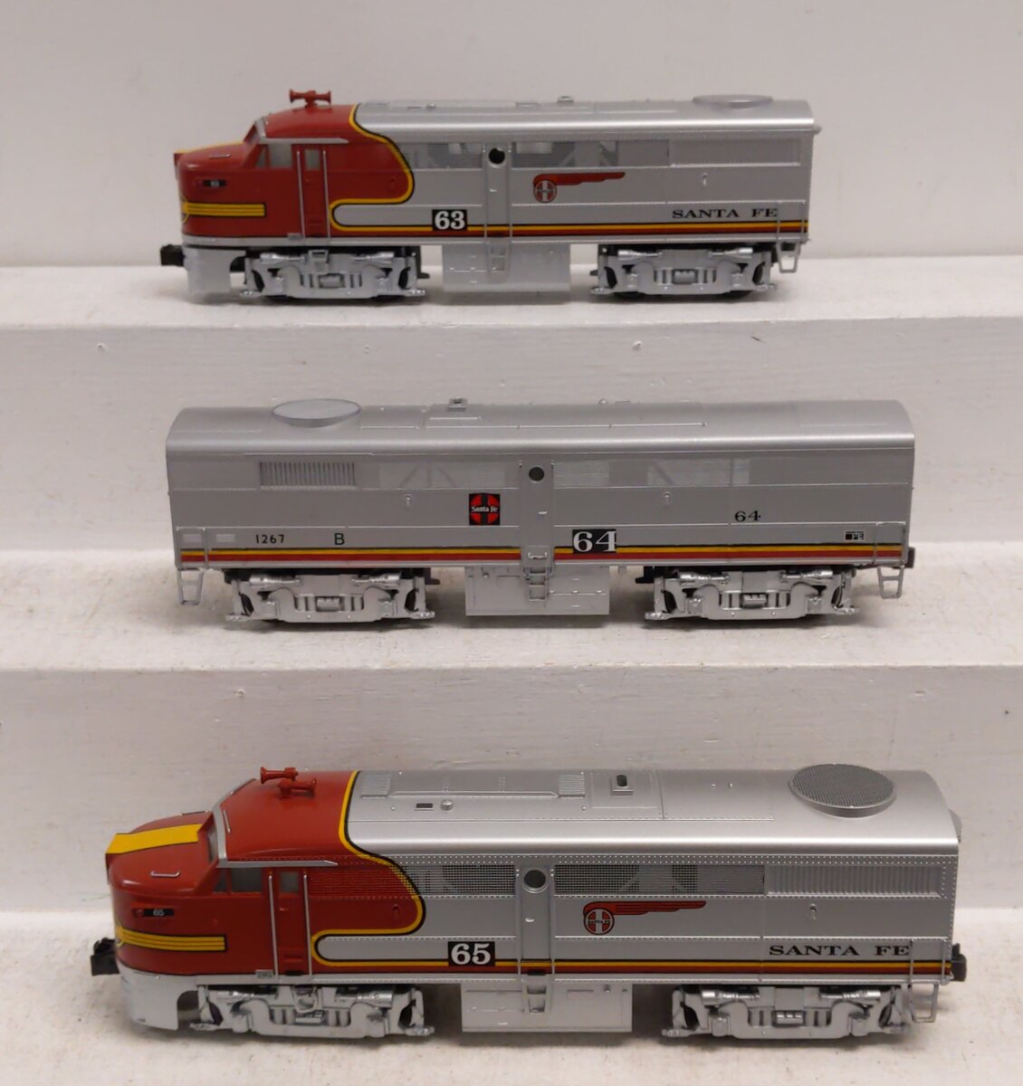 Williams 20910 O Gauge Santa Fe FA-1 Diesel Locomotive Custom ABA Set EX