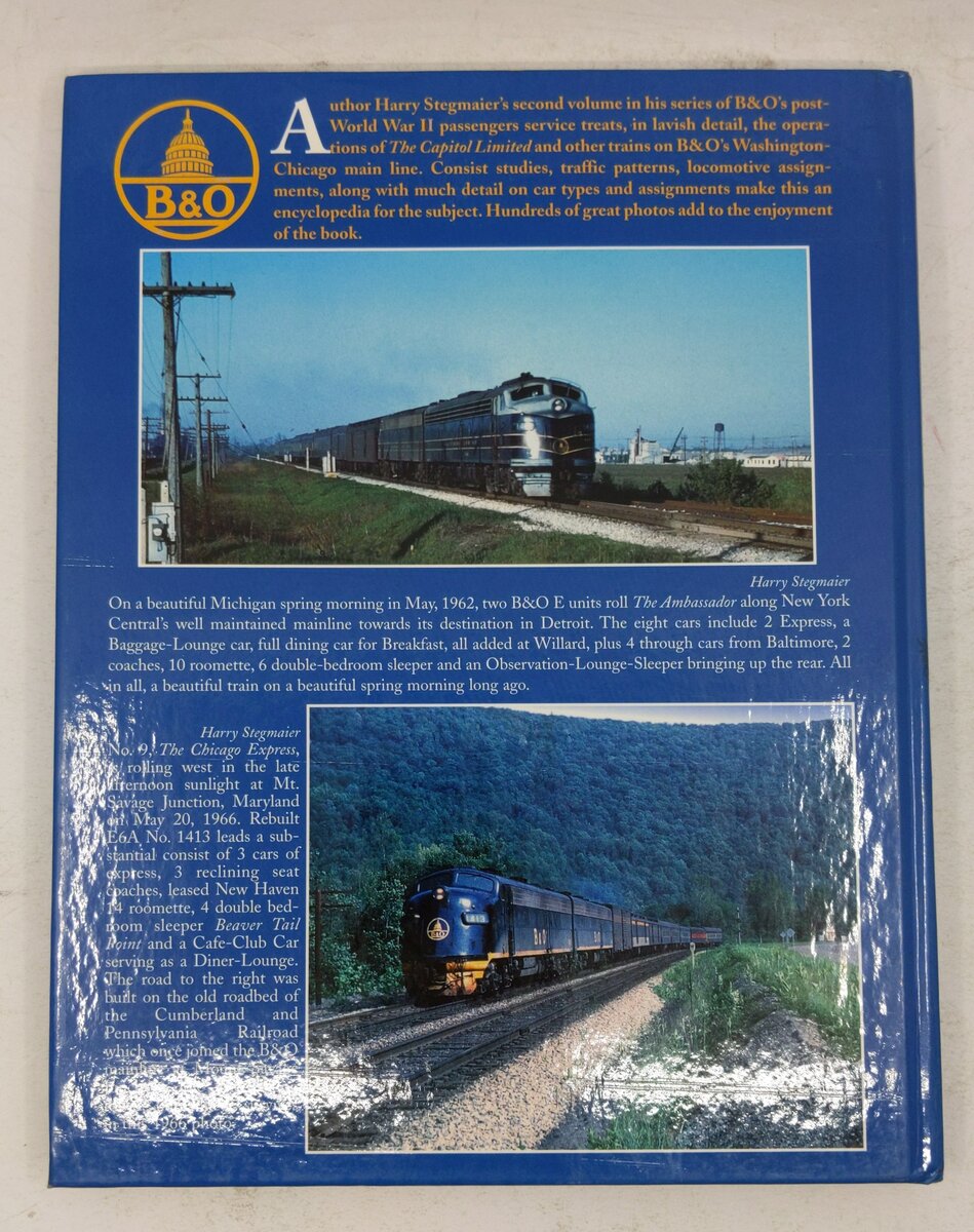 Baltimore & Ohio Passenger Service Hardcover Book By Harry Stegmaier EX