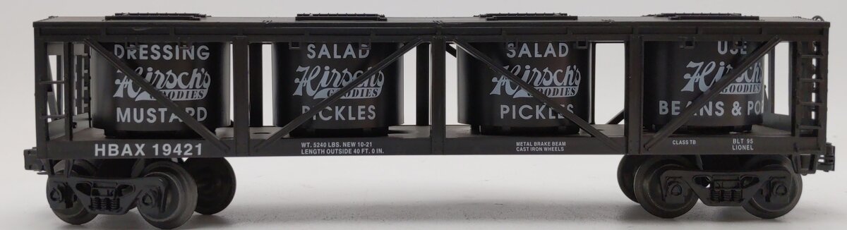 Lionel 6-19421 O Gauge Hirsch's Brothers Vat Car EX/Box