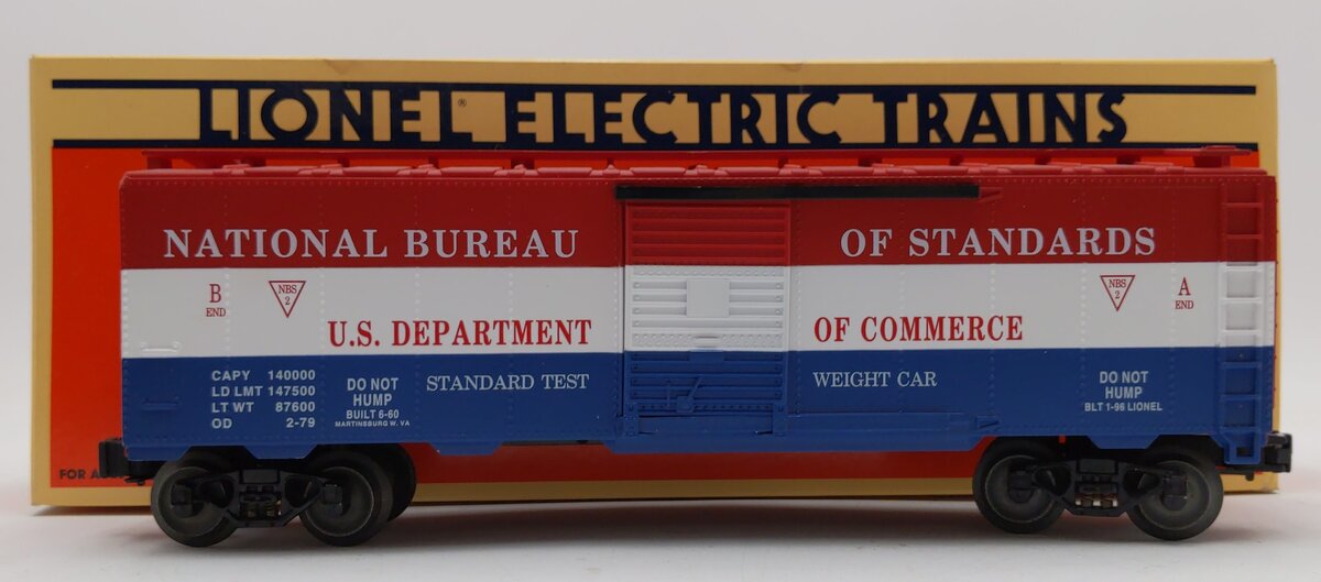 Lionel 6-52098 O Gauge TTOS-1996 U.S. Department Of Commerce Boxcar LN/Box