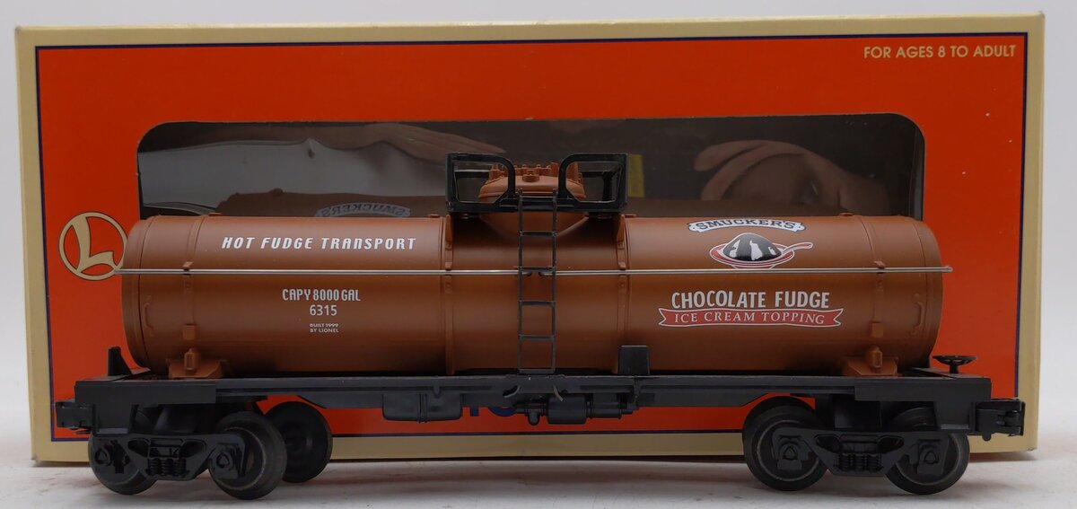 Lionel 7-99007 O Gauge Smuckers Fudge Single Dome Tank Car NIB