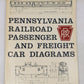 Pennsylvania Railroad Passenger and Freight Car Diagrams Paperback Book VG