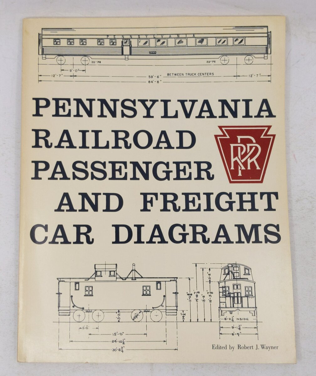 Pennsylvania Railroad Passenger and Freight Car Diagrams Paperback Book VG