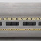 Lionel 2521 Vintage O President McKinley Gold Stripe Aluminum Observation Car VG