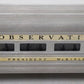 Lionel 2521 Vintage O President McKinley Gold Stripe Aluminum Observation Car VG